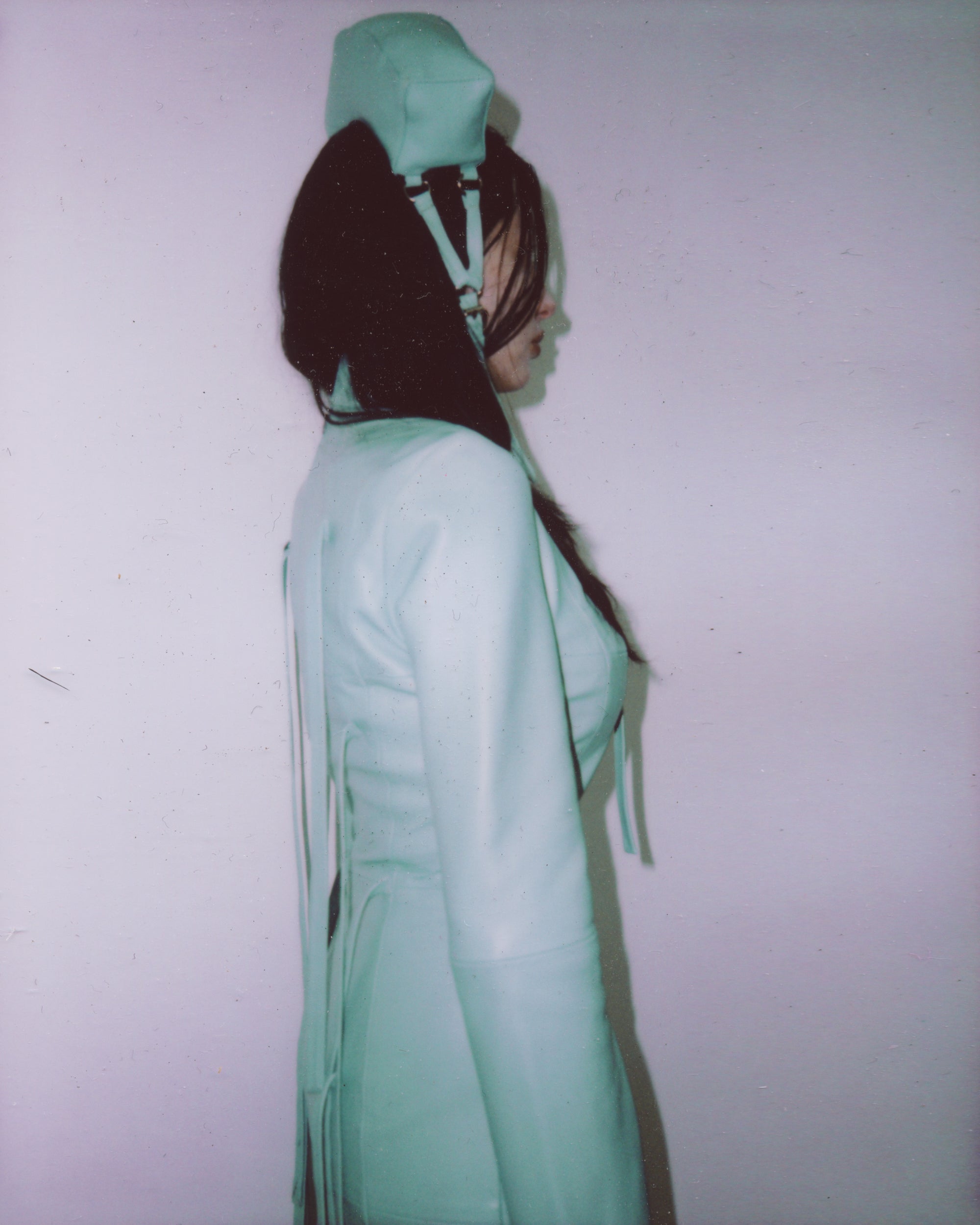 STRAIGHT DRESS IN GRAYED JADE