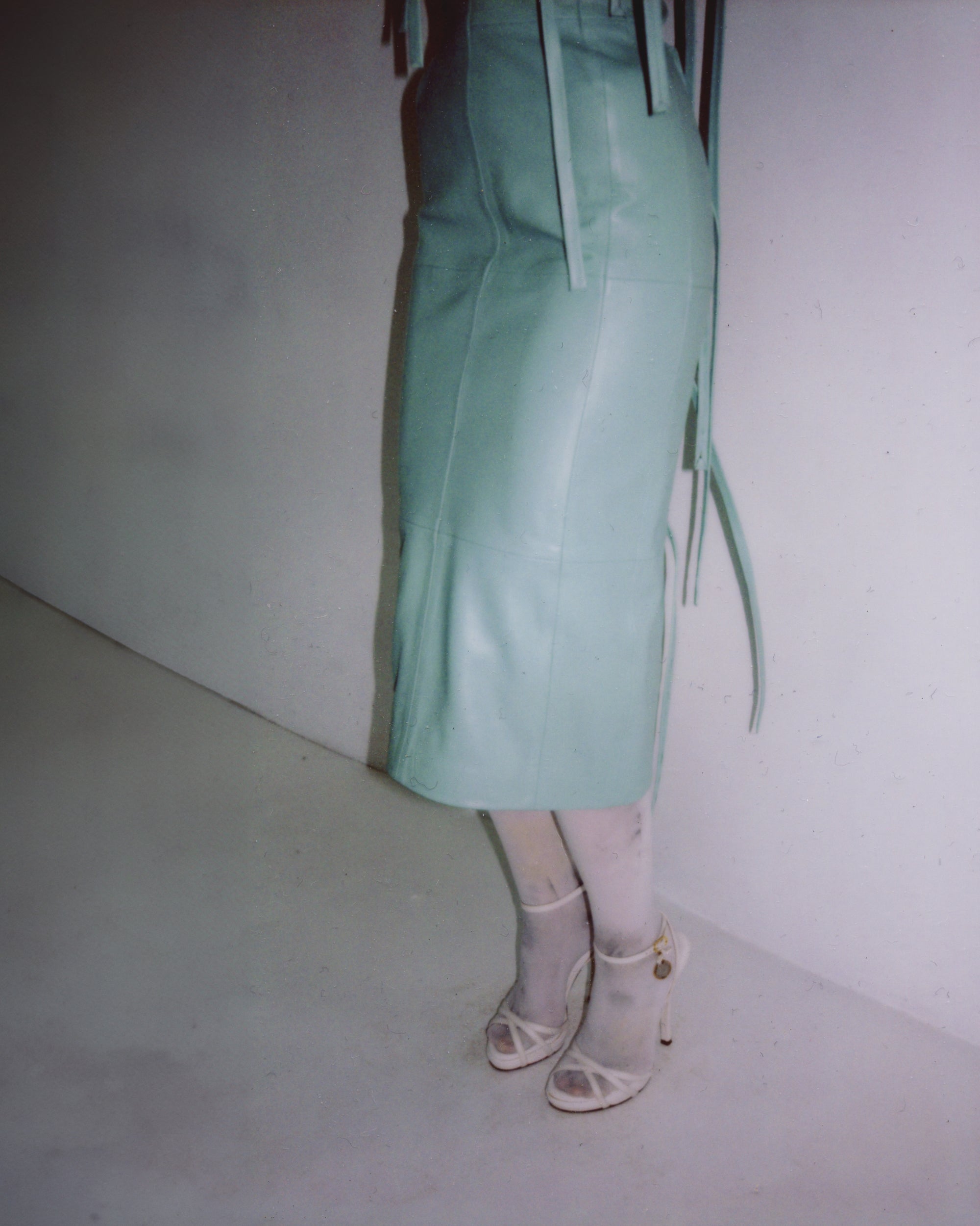STRAIGHT DRESS IN GRAYED JADE