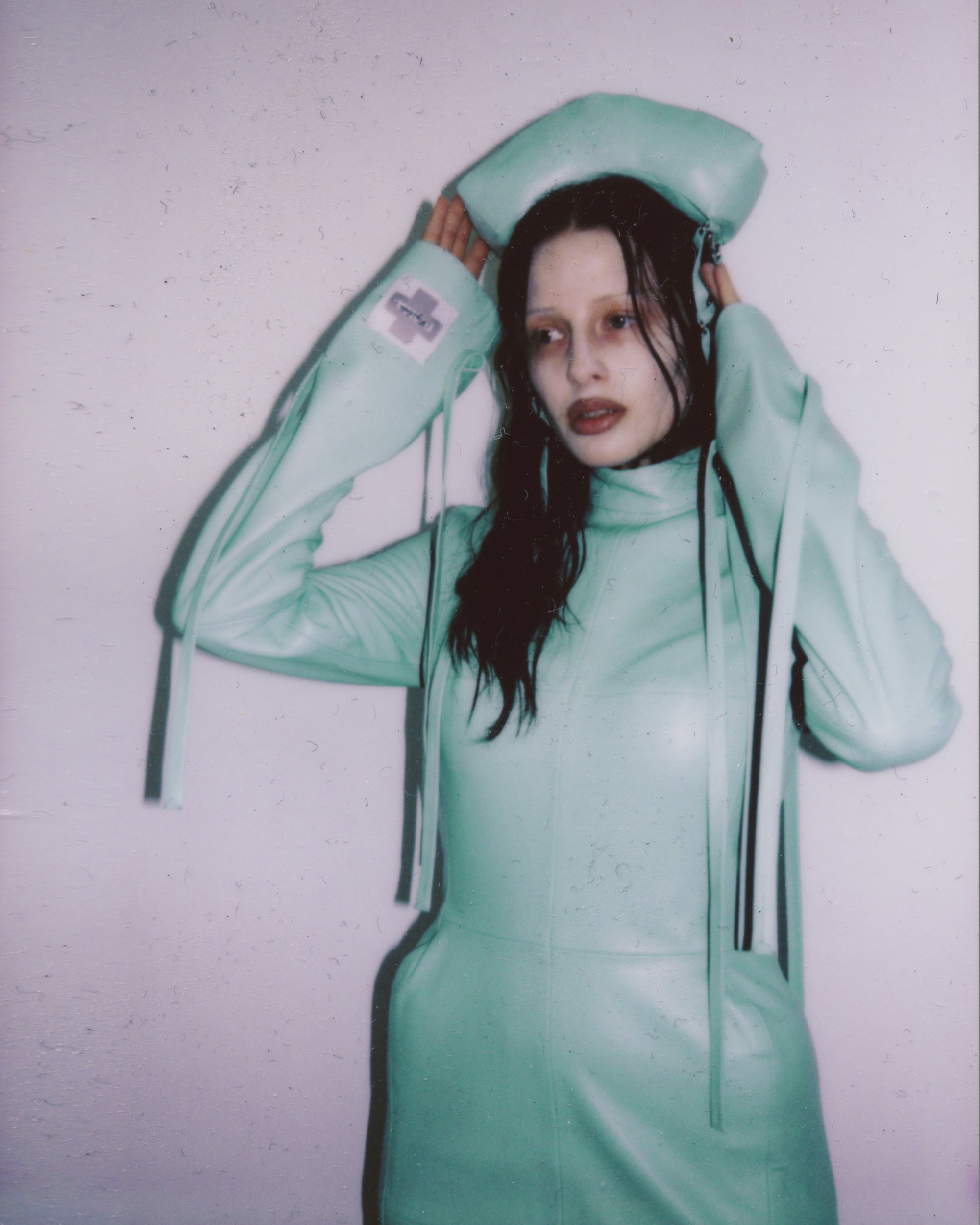 STRAIGHT DRESS IN GRAYED JADE