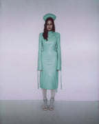STRAIGHT DRESS IN GRAYED JADE