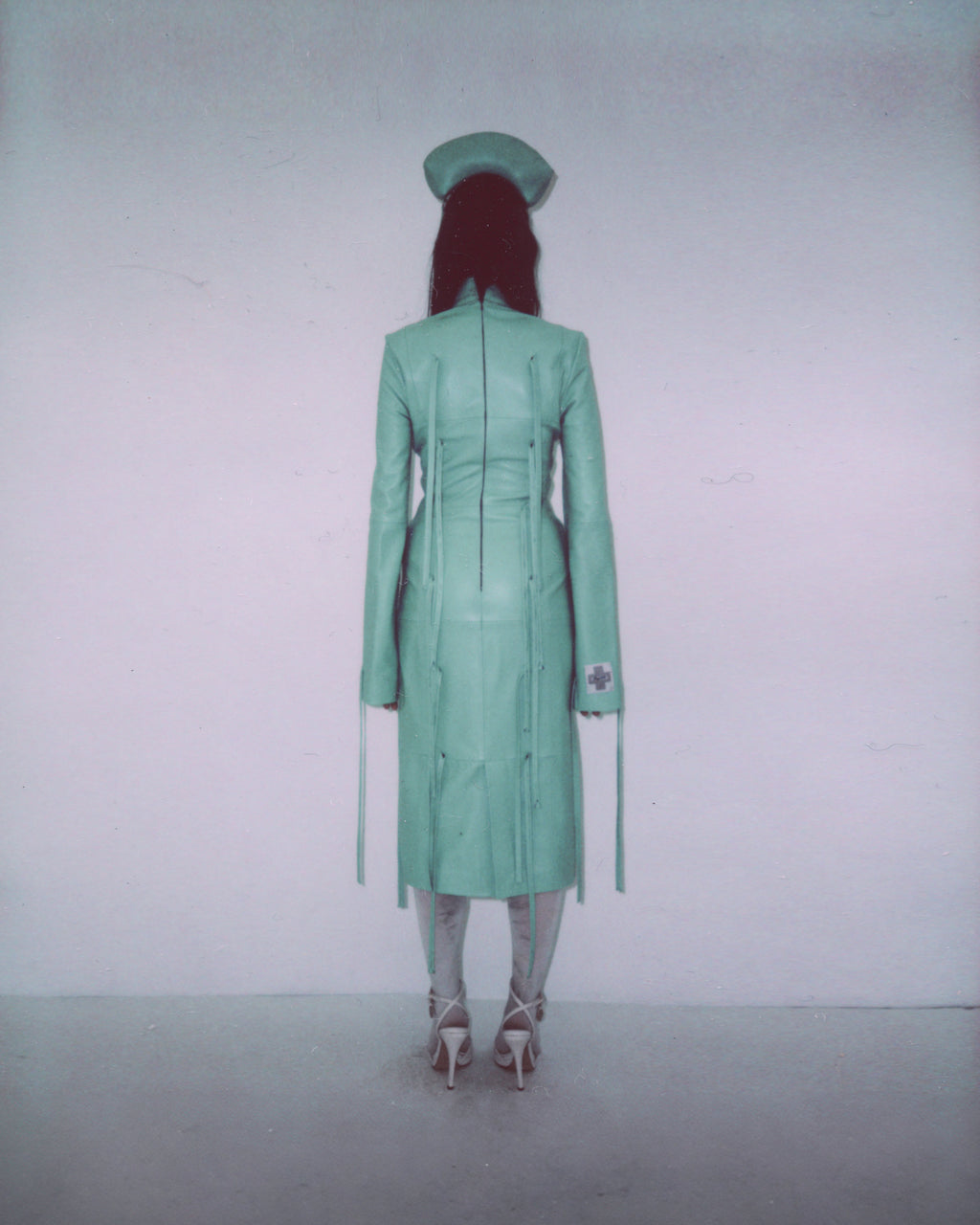 STRAIGHT DRESS IN GRAYED JADE