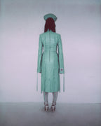 STRAIGHT DRESS IN GRAYED JADE